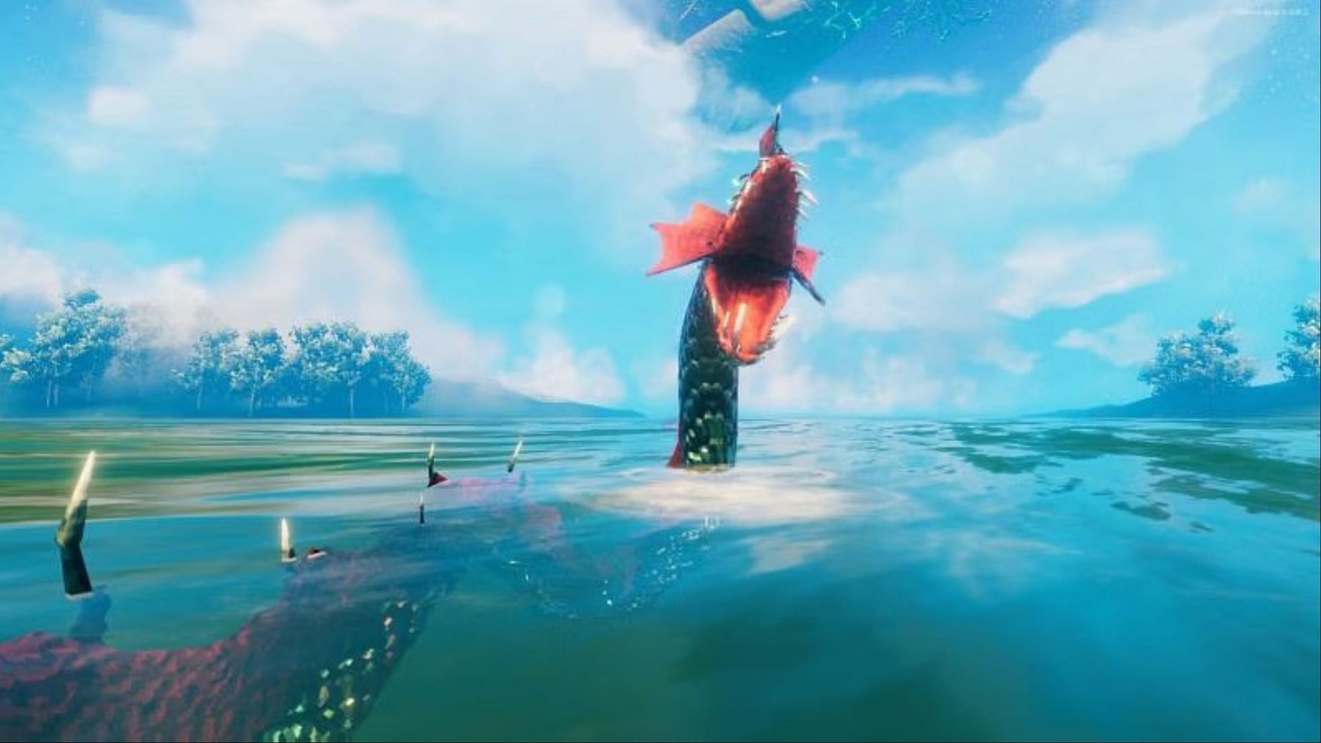 Sea Serpents in Valheim (Image via Iron Gate Studio)